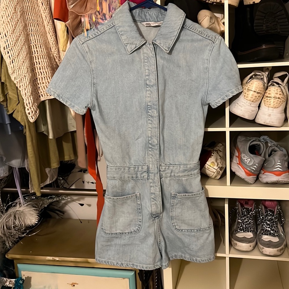 Zara denim romper